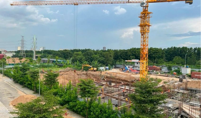 Chung cư Tây Nam Mễ Trì đang hoàn thiện phần móng, chuẩn bị xong hầm